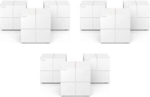 Tenda Nova MW6 WiFi Mesh AC1200 Gigabit Dual Band Router, (3-Pack x 3) 1200 Mbps, 3W Antenna Gain, Auto-Turbo Backhaul, Work w/ Alexa, White | Nova MW6 (3-Pack x 3)