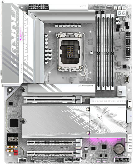 GIGABYTE Z890 Aorus Elite Wi-Fi 7 Ice LGA 1851 ATX Motherboard, Intel Z890 Chipset, 4x DDR5 DIMM Slot, Up to 256GB Max Memory, Wi-Fi7 & BT5.4, PCIe 5.0 x16, 4x M.2 Slot, White | Z890-A-ELITE-WF7-ICE - Image 2