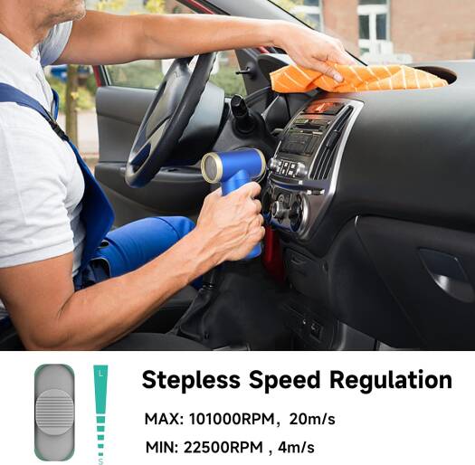 KiCA Jetfan 2 Electric Air Blower,Air Duster for Computer,Keyboard,House Cleaning,Car Dust,Hair Drying,Air Inflation,Camera Lens,Rechargeable,Speed Control,Upgrade Battery,Air Can Substitute Tool,Blue - Image 2