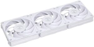 Lian-Li UNI Fan P28 Case Fan, LCP+PBT+PC+Aluminum Materials, 120mm Fan Size, 2600 RPM Fan Speed, 92 CFM Airflow, Fluid Dynamic Bearing, Pack of 3, White | G99.12P283W.00