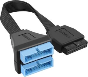 Generic USB 3.0 Header Splitter Extension Cable,Motherboard USB 3.0 Internal hub Splitter,19/20 Pin 1 to 2 Y Type Cable - DIY Products 5.8 in