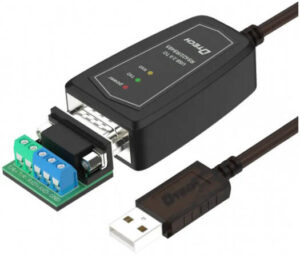 DTECH DT-5019 (2nd) USB A Male to RS485 RS422 Serial Adapter Converter Cable, Signal Indication, 300bps-3000000bps Communication Speed, 0.5 Meter Cable Length, Black | DT-5019(2ND)