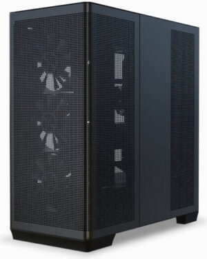 APNX C1-R C1-R-BK-v3 ATX Mid Tower Computer Case, 4x Pre-Installed 120mm PWM Fans, Up To 360mm Radiators, 11 Fan Slots, SGCC Body, SECC Front Panel, 0.8mm Steel Thickness, Black | APCM-CR01343.11