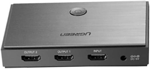 UGREEN 50707 HDMI Splitter 1 Input, 2 Output, Support 4K*2K@60HZ, 3D, HDCP2.2 , EDID, 4K*2K@60HZ within 5M AWG26, 1080P@60HZ within 10M AWG24 HDMI Cable, Black | 50707 - Image 3