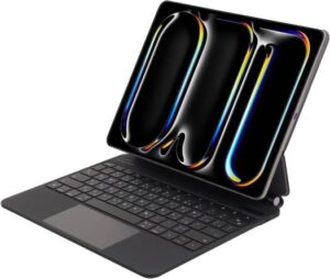 Levelo AeroBoard Saffanio Leather Wireless Keyboard for 13 Inch iPad Pro 2024, Black