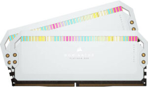 Corsair Dominator Platinum RGB 32GB (2 x 16GB) DDR5 Memory, 40-40-40-77 Tested Latency, 5200 Tested Speed, 1.1V Memory Voltage, XMP 3.0, 288 Pin, White | CMT32GX5M2B5200C40W