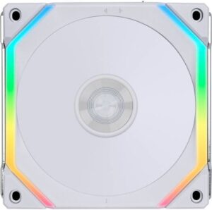 Lian Li Uni Fan SL V2 Reverse Blade aRGB Case Fan, PBT + PC + Aluminum Materials, 120mm Fan, 2000 RPM Fan Speed, 65.4 CFM Airflow, Fluid Dynamic Bearing, Single Pack, White | G99.12RSLV21W.00
