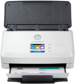 HP ScanJet Pro N4000 SNW1 Sheet Feed Scanner, Up to 600 dpi Scan Resolution, 50 Sheets Document Feeder Capacity, 4,000 Page Duty Cycle, Support Ehternet, WiFi & WiFi Direct, White | 6FW08A