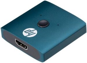 HP DHC-HD01V HDMI Switch, Support 1-in-2 Out 2-in-1 Out, Support Up to 4K 30Hz for HDMl Display, Compatible with 1080P/720P, Blue | DHC-HD01V