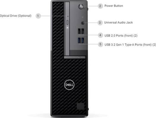 Dell OptiPlex 3080 Mini Tower - Intel Core i5-10500, 4GB 1X4GB DDR4 RAM, 1TB 7200rpm Sata HDD, DVD+/-RW, Keyboard - Arabic (QWERTY) - Black, Ubuntu Linux 18.04 | OptiPlex 3080-MT - Image 2
