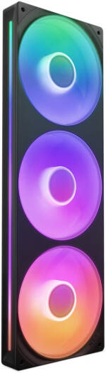 NZXT F360 RGB CORE 360mm RGB LED Single-Frame RGB Fan Unit, 120mm FDB Fans, Up to 2400 rpm Fan Speed, 75.12 CFM Airflow, PWM Fan Control, Matte Black | RF-U36HF-B1