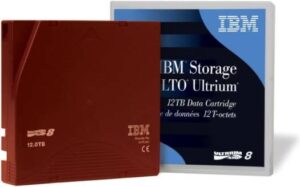 IBM LTO 8 Data Cartridge,  12TB Native / 30TB Compressed, 2.5:1 Compression Factor, Rewritable Data Cartridge, 0.5" / 12.65mm Tape Width, 5.6µm Tape Thickness, IBM Spectrum Archive Support | 01PL041