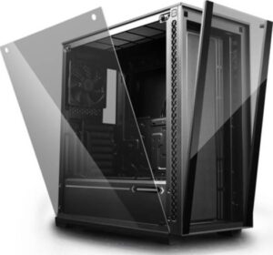 Deepcool MATREXX 70, Quick-open of Panels,Glass top-cover of PSU, Modular design Vertical GPU,  3pcs ADD RGB Cooling fan, 1pcs LED strip pre-installed | DP-ATX-MATREXX70-BKG0P-3F