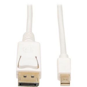 Mini DisplayPort to DisplayPort Adapter Cable (M/M), 4K 60 Hz, White, 1.8M | Mini DP to DP