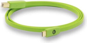 NEO d+ USB 2.0 Type-C to Type-B Premium Cable, Up to 480Mbps High Speed Data Transfer, Inverted Concentric Structure, Gold Plated Bronze Alloy, 0.7 Meter, Green | USB 2.0 Type-C to Type-B / 0.7m