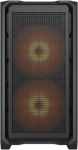 Cougar MX600 RGB ATX Mini Tower Case, 3x Pre-Installed ARGB Fans, Up to 360mm Radiator Support, 10x Max Number of Fans, PWM & RGB Hub Sync with M/B, 2x 3.5" Bay, Black | 385GC90.0001 - Image 2