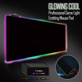 Glowing Cool Professional Game 7 RGB Light Emitting LARGE Mouse Pad - Image 3