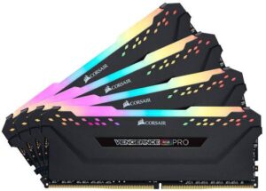 Corsair Vengeance RGB Pro 64GB (4x16GB) DDR4 3000 (PC4-24000) C15 Desktop Memory Black | CMW64GX4M4C3000C15