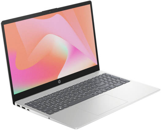 HP 15-FC0003NIA Laptop, 15.6" FHD 1920 x 1080 Display, AMD Ryzen 5-7520U Processor, 8GB RAM, 512GB SSD, AMD Radeon Graphics, ENG Keyboard, Free DOS, Natural Silver | 7K2M6EA - Image 3
