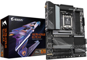 GIGABYTE X670 AORUS ELITE AX rev. 1.0 AM5 ATX Motherboard, AMD X670 Chipset, Dual CH 4x DDR5 DIMM,128GB Max Memory, Wi-Fi 6E, 2.5GbE LAN, 1 x PCI Express x16, 1 x M.2, 1x HDMI | X670-AORUS-ELITE-AX