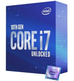 Intel Core i7-10700KF, 8-Core, 3.8 GHz, LGA 1200, 14 nm, 125W - Desktop Processor I BX8070110700KF