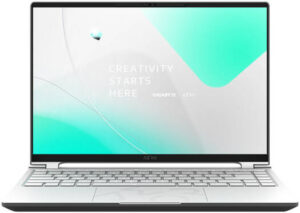 Gigabyte AERO 14 BMF Gaming Laptop, 14" 2.8K QHD+ OLED Display, Intel Core i7-13620H, 16GB RAM, 512GB SSD, GeForce RTX 4050 Graphics, Windows 11, White | BMF-H2EEBB3SH