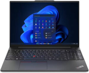 Lenovo ThinkPad E16 Gen 1 Laptop, 16" WUXGA IPS Display, Intel Core i5-1335U Processor, 8GB RAM, 512GB SSD, Intel Iris Xe Graphics, ENG Backlit K/B, FreeDos, Graphite Black | 21JN000VGQ