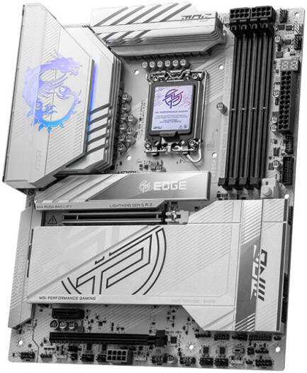 MSI MPG Z890 Edge Ti WiFi LGA 1851 ATX Motherboard, Intel Z890 Chipset, 4x DDR5 UDIMM Slots, Up to 256GB Max Memory, 2x PCIe x16 Slots, 5x M.2 Slots, WiFi & BT Connectivity | 911-7E19-002 - Image 3