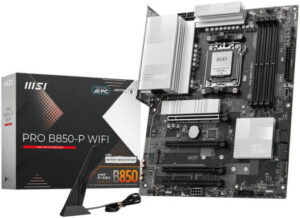 MSI Pro B850-P WiFi AM5 ATX Motherboard, AMD B850 Chipset, 4x DDR5 UDIMM Slots, Up to 256GB Max Memory, 4x PCIe x16 Slots, 3x M.2 Slots, WiFi & BT Connectivity | 911-7E56-002