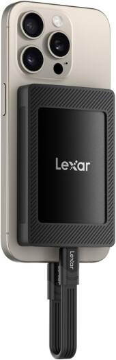Lexar SL500M 1TB External SSD with Magnetic Set, USB 3.2 Gen2x2 Portable SSD, up to 2000MB/s Read, Compact External Solid State Drive, Ultra Slim Compatible with iPhone 15