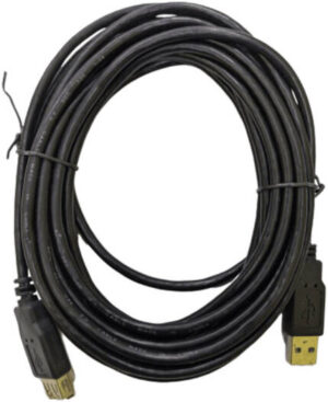 PCOM USB Extension Cable, Up to 480 Mbps Transfer Rate, Durable Construction, Extended Reach, High-Speed Data Transfer, 5 Meters, Black | C-PUSBEXT5M