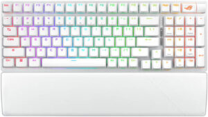 ASUS ROG X901 Strix Scope II 96% Gaming Keyboard, NX Snow Switches, Hot-Swappable, ROG Omni Receiver, UV-Coated ABS keycaps, Tri-Mode Connection, English - Arabic Layout, White | 90MP037A-BKCA10