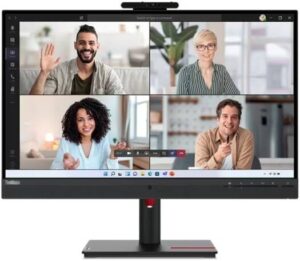 Lenovo ThinkVision T27hv-30 Monitor, 27" QHD IPS Display, 75Hz Refresh Rate, 4ms (Extreme Mode) Response Time, 16.7m Display Support, 5W x2 Built-In Speakers, Black | 63D6UAT3EU