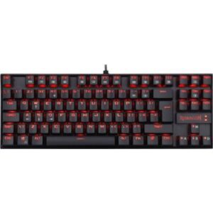 Redragon K552-2 Wired Kumara TKL Mechanical Gaming Keyboard, 87 Keys 75% Small, USB Wired, Cherry MX Blue Equivalent Switches for Windows PC Gamers, Black Red LED Backlit | K552-2 Kumara
