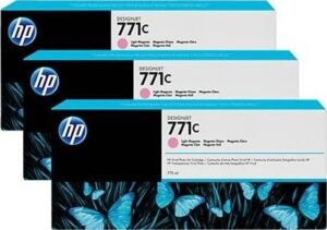 HP 771C Light Magenta Original 3 Pack Ink Cartridge | B6Y35A