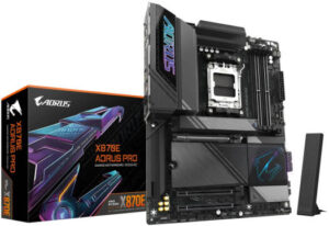 GIGABYTE X870E AORUS PRO ATX Motherboard, AMD X870E Chipset, 4 x DDR5 DIMM Slots, Up to 256GB Memory, Wi-Fi 7 & Bluetooth 5.3, 1 x PCIe 5.0 x16, 4 x M.2 Slots | X870E-AORUS-PRO