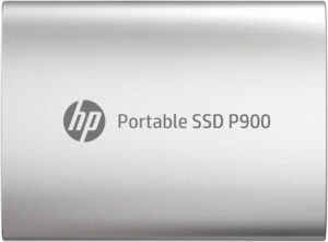 HP P900 Portable Blazing Fast External SSD, 1TB Capacity, Up to 2000 MB/s Sequential Read Speed, Up to 2000 MB/s Sequential Write Speed, USB 3.2 Gen2 x 2, Type-C Cable, Silver | 7M694AA#ABB