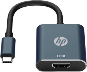 HP DHC-CT202 USB-C 3 1 Male to HDMI Female Adapter, 4K HDMI Razor-Sharp Resolution, Wide Compatibility, Blue DHC-CT202