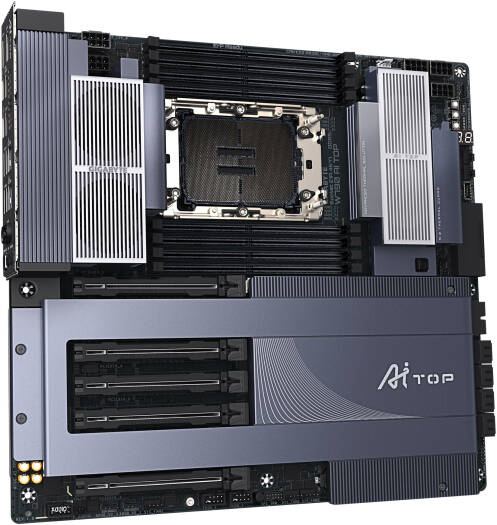GIGABYTE W790 AI TOP LGA 4677 E-ATX Motherboard, Intel W790 Chipset, 8x DDR5 DIMM Slots, Up to 2TB Max Memory, 5x PCI Express x16 Slots, 6x M.2 Slots, WiFi & Bluetooth Connecitivty | W790-AI-TOP - Image 2