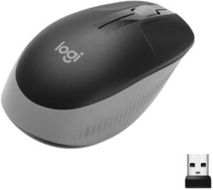 Logitech M190 Wireless Mouse, Full Size Ambidextrous Curve Design, 18-Month Battery with Power Saving Mode, Precise Cursor Control & Scrolling, Wide Scroll Wheel, Thumb Grips, Mid Grey | 910-005906