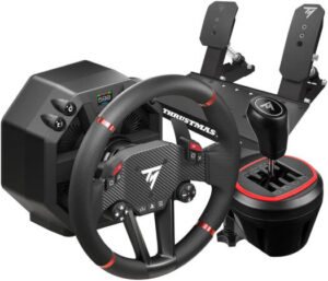 Thrustmaster T598 Racing Wheel + TH8S Shifter Bundle, 5Nm Direct Axial Drive, Detachable Sportcar Rim, Metal Pedal Set, 8-Gear H.E.A.R.T. Shifter, Race Dash Screen, HARMONY Technology, Black
