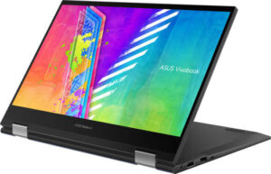 Asus Vivobook TP1400 14.0'' HD Touch Flip Laptop, Intel Celeron N4500 1.1 Ghz, 4GB RAM, 128GB SSD, Intel HD Graphics, Windows 11 Home, English-Arabic KB, Stylus Pen Included, Blue | TP1400KA-BZ056WS