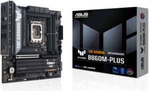 ASUS TUF Gaming B860M-Plus LGA 1851 Micro-ATX Motherboard, Intel B860 Chipset, 4x DIMM DDR5 Slots, Up to 256GB Max Memory, 1x PCIe 5.0 x16 SafeSlot, 3x M.2 Slots | 90MB1JW0-M0EAY0