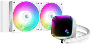 DeepCool LS520 SE AIO Liquid CPU Cooler, RGB Infinity Mirror Cover, 240mm Radiator, 120mm ARGB PWM Fans, 500~2250 RPM Fan Speed, 85.85 CFM Airflow, LGA1700/1200/ AMDAM5/AM4, White | R-LS520-WHAMMM-G-1
