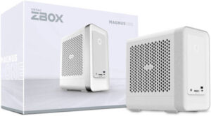 Zotac Magnus One ERP74070SW Mini PC, Intel Core i7-14700 Processor, 16GB RAM, 1TB SSD, GeForce RTX 4070 SUPER 12GB Graphics, Windows 11 Home, White | ZBOX-ERP74070SW-W4B/W5B