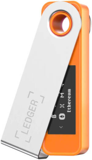 Ledger Nano S Plus Cryptocurrency Hardware Wallet, Manage Over 5,500 Digital Assets, Secure Your NFTS & Access DeFi Apps, Ledger Live App, CC EAL5+ Security, USB-C, Orange | Nano S Plus - ORG