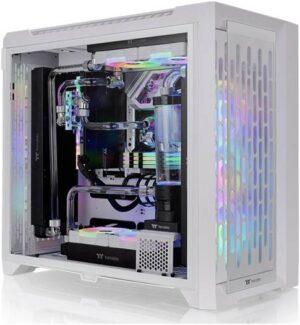 Thermaltake CTE C750 TG ARGB Snow Full Tower Computer Case, SPCC+ABS+Tempered Glass Material, Up to 360mm Radiator (420mm AIO Only), Up to 14 Fans Support, Snow White | CA-1X6-00F6WN-01