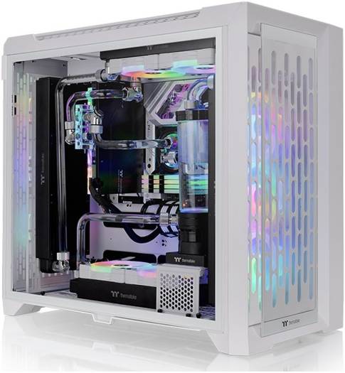 Thermaltake CTE C750 TG ARGB Snow Full Tower Computer Case, SPCC+ABS+Tempered Glass Material, Up to 360mm Radiator (420mm AIO Only), Up to 14 Fans Support, Snow White | CA-1X6-00F6WN-01