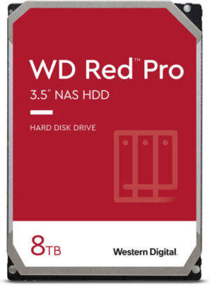 WD Red Pro 8TB SATA III 3.5" Internal NAS HDD, 3.5" Form Factor, SATA 6Gb/s Interface, 7200rpm Spindle Speed, Up to 235MB/s Transfer Rate, 256MB Cache Buffer Size,  | WD8003FFBX