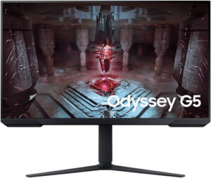 SAMSUNG 27" Odyssey G5 G51C Gaming Monitor, QHD 165Hz VA Display, 1ms (MPRT) Response Time, AMD FreeSync, 16.7M Color, HDR10 Display Port 1.4/ HDMI 2.0 / Headphone, Black | LS27CG510EMXUE